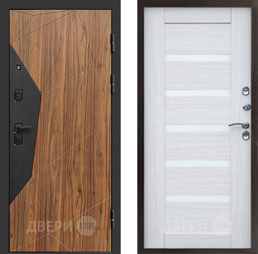 Входная металлическая Дверь Престиж Avangard Царга Лиственница белая в Орехово-Зуево