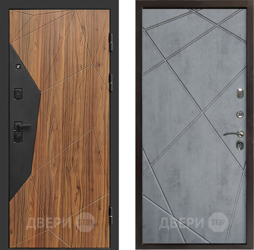 Входная металлическая Дверь Престиж Avangard Лучи Бетон темный в Орехово-Зуево