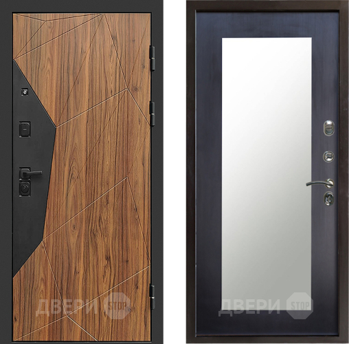 Входная металлическая Дверь Престиж Avangard Зеркло Пастораль Венге в Орехово-Зуево
