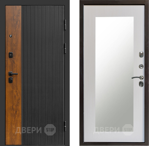 Входная металлическая Дверь Престиж Prestizh Зеркло Пастораль Лиственница белая в Орехово-Зуево