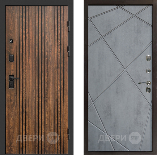 Входная металлическая Дверь Престиж Tvist Лучи Бетон темный в Орехово-Зуево