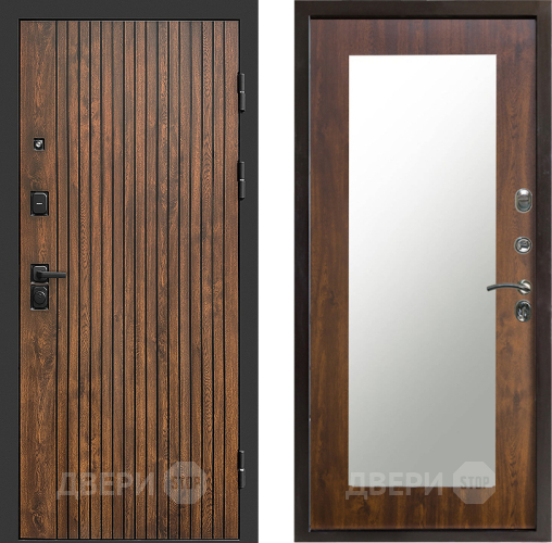 Входная металлическая Дверь Престиж Tvist Зеркло Пастораль Дуб в Орехово-Зуево