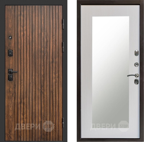 Входная металлическая Дверь Престиж Tvist Зеркло Пастораль Лиственница белая в Орехово-Зуево