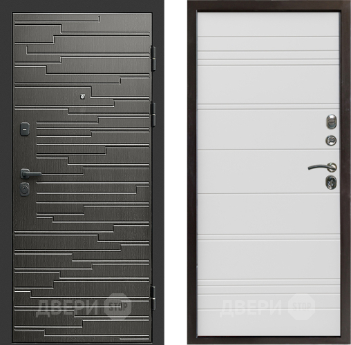 Входная металлическая Дверь Престиж Rivera Line Белый в Орехово-Зуево