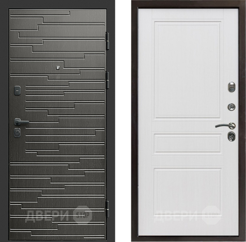 Входная металлическая Дверь Престиж Rivera Классика Белое дерево в Орехово-Зуево