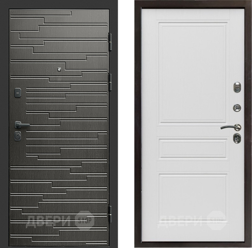 Входная металлическая Дверь Престиж Rivera Классика Лиственница белая в Орехово-Зуево