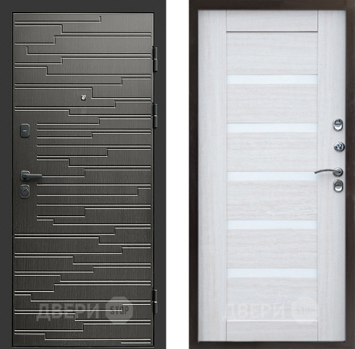 Входная металлическая Дверь Престиж Rivera Царга Лиственница белая в Орехово-Зуево