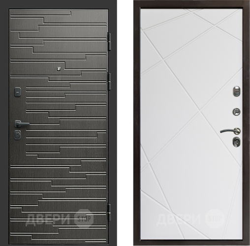 Входная металлическая Дверь Престиж Rivera Лучи Бетон белый в Орехово-Зуево