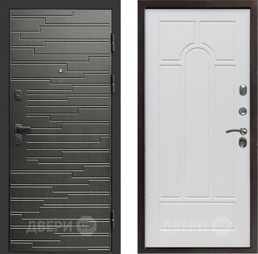 Входная металлическая Дверь Престиж Rivera Арка Белое дерево в Орехово-Зуево