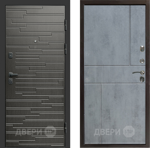 Входная металлическая Дверь Престиж Rivera Горизонт Бетон темный в Орехово-Зуево