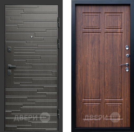 Входная металлическая Дверь Престиж Rivera Премиум Орех темный в Орехово-Зуево