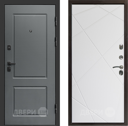 Входная металлическая Дверь Престиж Verona Лучи Бетон белый в Орехово-Зуево