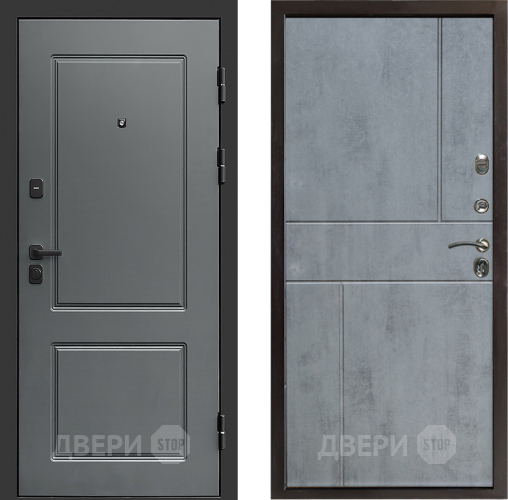 Входная металлическая Дверь Престиж Verona Горизонт Бетон темный в Орехово-Зуево