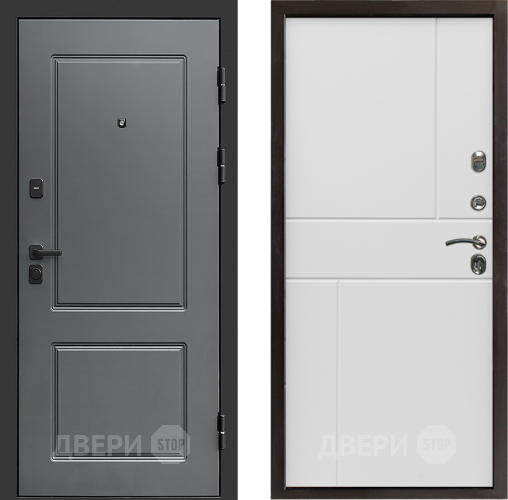 Входная металлическая Дверь Престиж Verona Горизонт Бетон белый в Орехово-Зуево