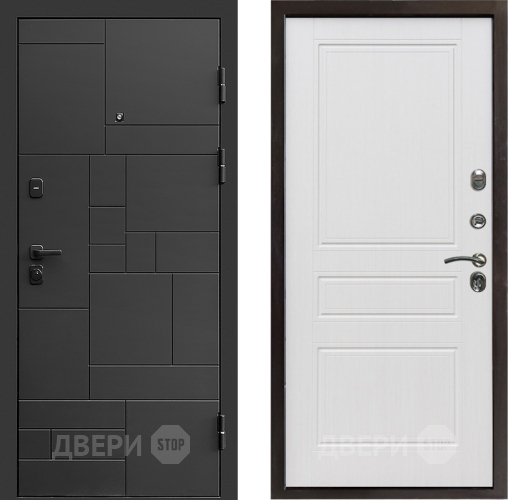 Входная металлическая Дверь Престиж Kvadro Классика Белое дерево в Орехово-Зуево