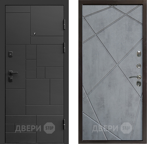 Дверь Престиж Kvadro Лучи Бетон темный в Орехово-Зуево