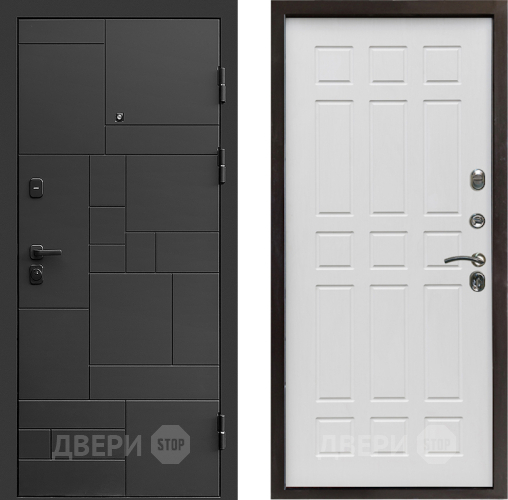 Входная металлическая Дверь Престиж Kvadro Спарта Белое дерево в Орехово-Зуево