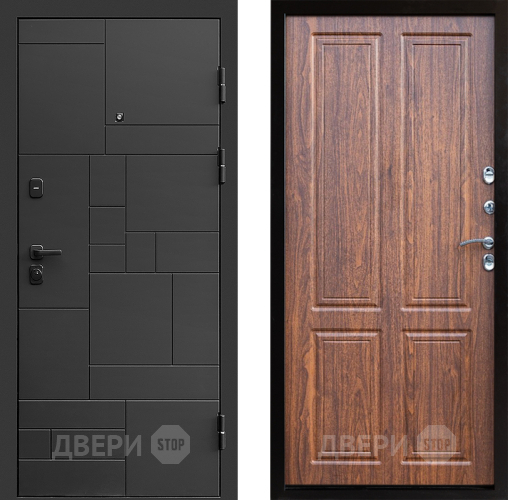 Входная металлическая Дверь Престиж Kvadro Премиум Орех светлый в Орехово-Зуево