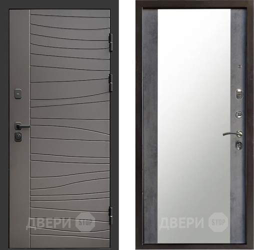 Дверь Престиж Siciliya Зеркало Бетон темный в Орехово-Зуево