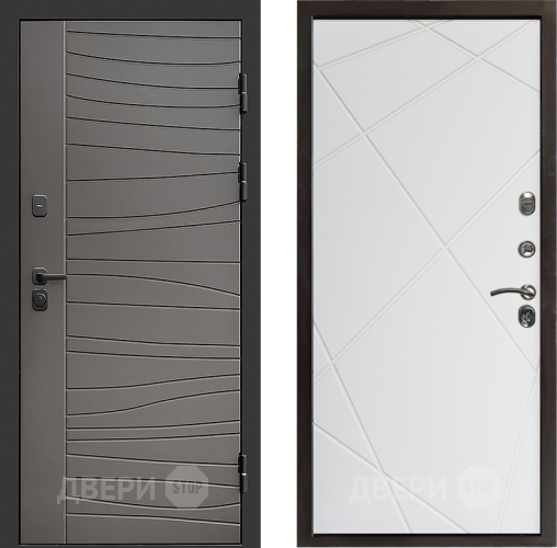 Входная металлическая Дверь Престиж Siciliya Лучи Бетон белый в Орехово-Зуево