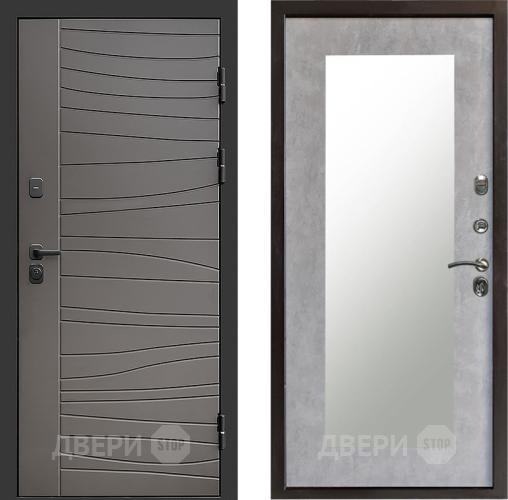 Дверь Престиж Siciliya Зеркло Пастораль Бетон светлый в Орехово-Зуево