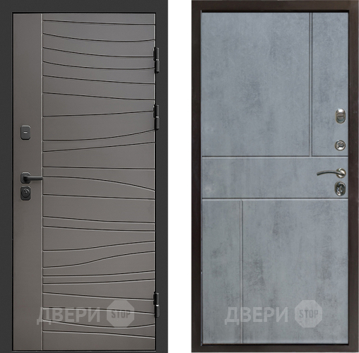 Входная металлическая Дверь Престиж Siciliya Горизонт Бетон темный в Орехово-Зуево