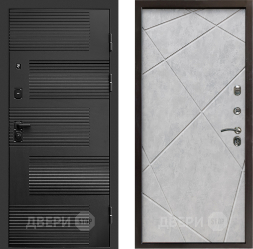 Входная металлическая Дверь Престиж Favorit Лучи Бетон светлый в Орехово-Зуево