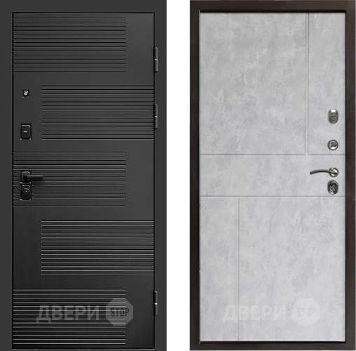 Входная металлическая Дверь Престиж Favorit Горизонт Бетон светлый в Орехово-Зуево