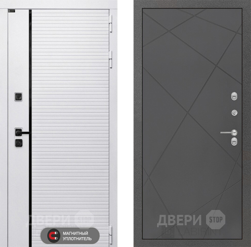 Входная металлическая Дверь Лабиринт (LABIRINT) Royal 24 Графит софт в Орехово-Зуево