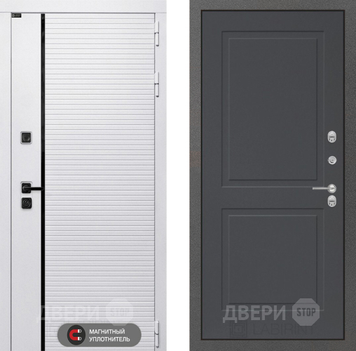 Входная металлическая Дверь Лабиринт (LABIRINT) Royal 11 Графит софт в Орехово-Зуево