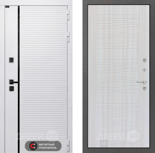 Входная металлическая Дверь Лабиринт (LABIRINT) Royal 06 Сандал белый в Орехово-Зуево