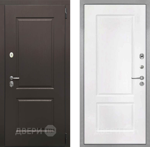 Входная металлическая Дверь Интекрон (INTECRON) Кампо КВ-2 Белый матовый в Орехово-Зуево