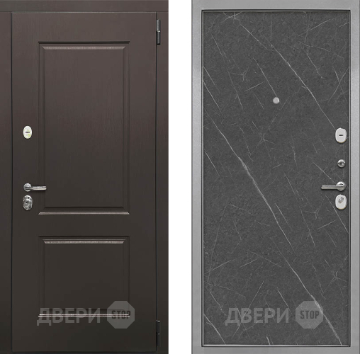 Входная металлическая Дверь Интекрон (INTECRON) Кампо Гладкая Гранит лава оникс в Орехово-Зуево