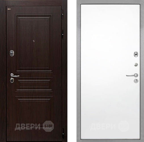 Дверь Интекрон (INTECRON) Брайтон Тиковое Дерево Гладкая Силк Сноу в Орехово-Зуево