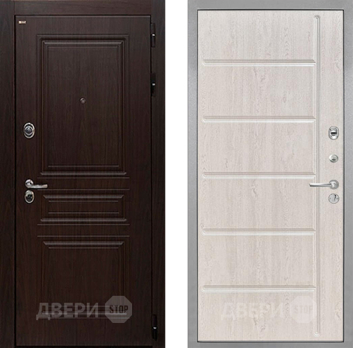 Входная металлическая Дверь Интекрон (INTECRON) Брайтон Тиковое Дерево ФЛ-102 Сосна белая в Орехово-Зуево