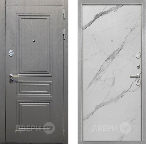 Дверь Интекрон (INTECRON) Брайтон Графит Гладкая Мрамор натуральный арктик в Орехово-Зуево