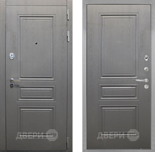 Входная металлическая Дверь Интекрон (INTECRON) Брайтон Графит ФЛ-243 Графит вуд дуб в Орехово-Зуево