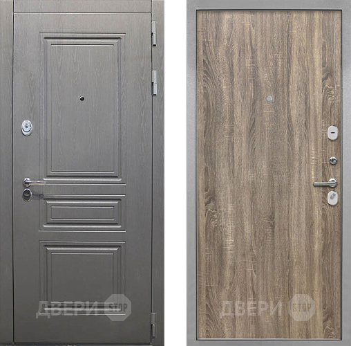 Дверь Интекрон (INTECRON) Брайтон Графит Гладкая Дуб турин в Орехово-Зуево