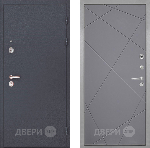 Входная металлическая Дверь Интекрон (INTECRON) Колизей Лучи-М Графит софт в Орехово-Зуево