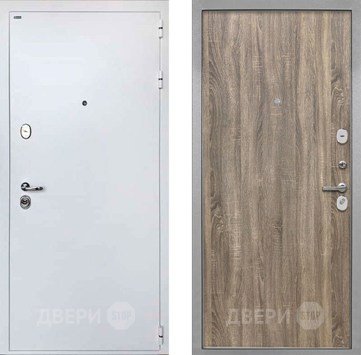 Входная металлическая Дверь Интекрон (INTECRON) Колизей White Гладкая Дуб турин в Орехово-Зуево