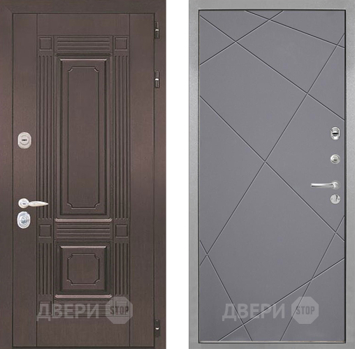 Входная металлическая Дверь Интекрон (INTECRON) Италия Лучи-М Графит софт в Орехово-Зуево