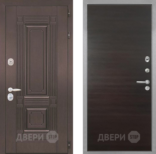 Входная металлическая Дверь Интекрон (INTECRON) Италия Гладкая Эковенге поперечный в Орехово-Зуево