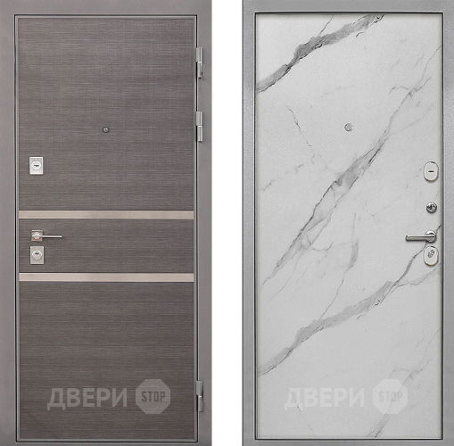 Дверь Интекрон (INTECRON) Неаполь Гладкая Мрамор натуральный арктик в Орехово-Зуево