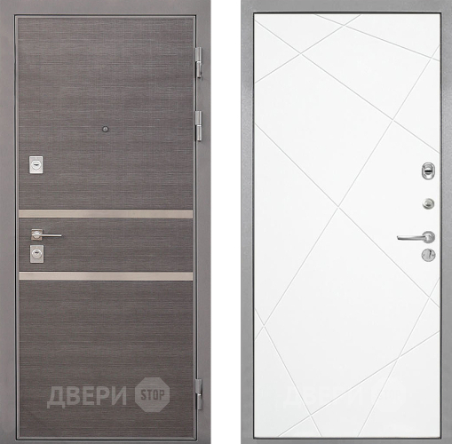 Входная металлическая Дверь Интекрон (INTECRON) Неаполь Лучи-М Софт милк в Орехово-Зуево