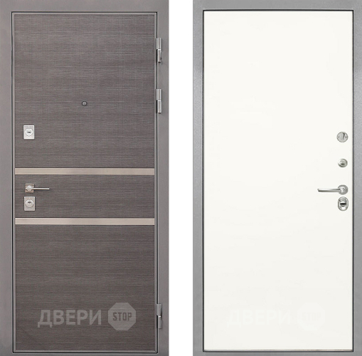 Входная металлическая Дверь Интекрон (INTECRON) Неаполь Гладкая Слоновая кость в Орехово-Зуево