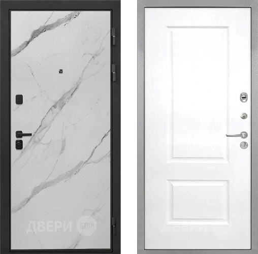Входная металлическая Дверь Интекрон (INTECRON) Профит Black Мрамор Арктик Альба Роял Вуд белый в Орехово-Зуево
