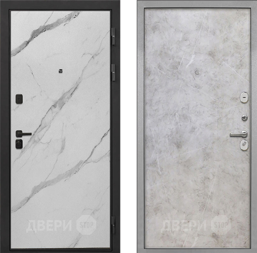 Дверь Интекрон (INTECRON) Профит Black Мрамор Арктик Гладкая Мрамор светлый в Орехово-Зуево