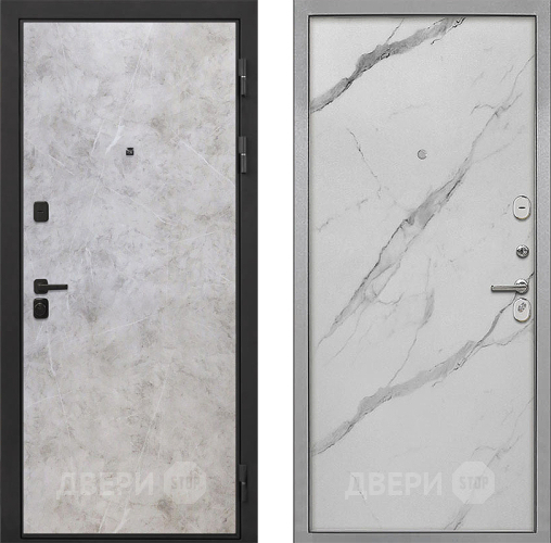 Входная металлическая Дверь Интекрон (INTECRON) Профит Black Мрамор Светлый Гладкая Мрамор натуральный арктик в Орехово-Зуево