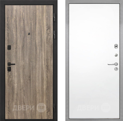 Входная металлическая Дверь Интекрон (INTECRON) Профит Black Дуб Турин Гладкая Силк Сноу в Орехово-Зуево