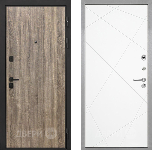 Входная металлическая Дверь Интекрон (INTECRON) Профит Black Дуб Турин Лучи-М Софт милк в Орехово-Зуево